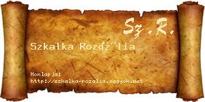 Szkalka Rozália névjegykártya
