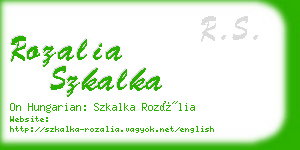 rozalia szkalka business card